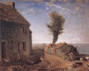 Jean Francois Millet End of the Hamlet of Gruchy oil painting on canvas